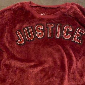 Girls Justice Velour shirt size 18